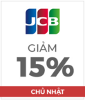 Thẻ quốc tế JCB  giảm 15% khi thanh toán trên Shopee