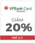 Giảm 20% Khi Thanh Toán Bằng Thẻ Quốc Tế VPBank Trên Shopee