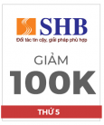 Thẻ quốc tế SHB giảm 100K khi thanh toán trên Shopee