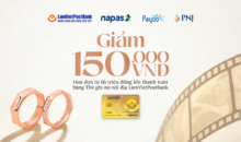 Nhận ưu đãi 150.000đ khi mua sắm tại PNJ bằng thẻ ghi nợ nội địa LienVietPostBank