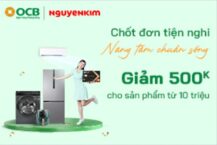 Giảm ngay 500.000 VND cho chủ thẻ quốc tế OCB khi mua hàng tại Nguyễn Kim