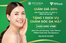 Petunia Charm Center giảm đến 20% cho chủ thẻ tín dụng TPBank