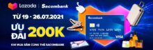 Ưu đãi thẻ tín dụng Quốc tế Sacombank cùng Lazada