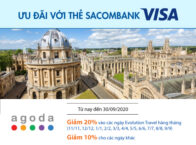 Agoda giảm đến 20% với thẻ Sacombank Visa