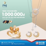 Trang sức PNJ tặng voucher đến 1 triệu đồng cho chủ thẻ SCB