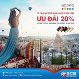 Agoda giảm đến 20% cho chủ thẻ SCB