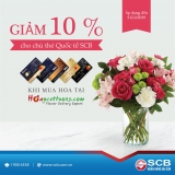 Hoa yêu thương giảm 10% cho chủ thẻ SCB