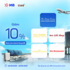 Giảm 10% dịch vụ sân bay dành cho khách hàng MB khi sử dụng dịch vụ CIAS