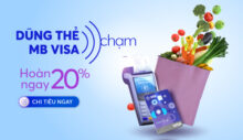 Hoàn ngay 20% tại hệ thống Vinmart với thẻ MB Visa Contactless