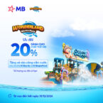 Giảm 20% dành cho chủ thẻ MB tại Wonderland Water Park