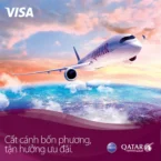 Qatar Airways giảm đến 12%  khi thanh toán bằng thẻ SCB Visa