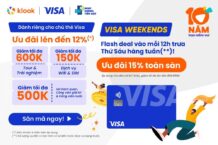 Ưu đãi đến 15% tại Klook cho chủ thẻ ACB Visa