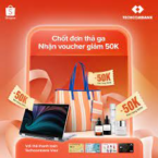 Tặng 50K cho chủ thẻ ghi nợ Techcombank khi chi tiêu tại Shopee