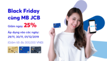 Black Friday Giảm 25% tại Tiki.vn với thẻ tín dụng MB JCB