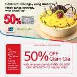 Chương trình Bánh tươi mỗi ngày cùng thẻ Vietcombank UnionPay tại Fresh Garden