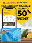 Hoàn 50% cho chủ thẻ Agribank khi thanh toán tại Vinmart