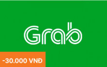 Giảm thêm 30.000 VNĐ cho dịch vụ Grab Car/Grab Bike/ Grab Food khi thanh toán bằng thẻ tín dụng Master và Visa VIB