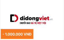 Giảm 1.000.000 VNĐ khi thanh toán bằng thẻ tín dụng Master và Visa VIB tại Di Động Việt