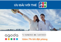 Agoda giảm 7% khi đặt phòng với thẻ JCB