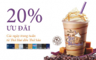 Ưu đãi 20% tại The Coffee Bean & Tea Leaf cho thẻ tín dụng Shinhan